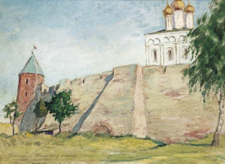 Kreml einer alten Stadt von Yevgeny Yevgenyevich Lanceray, 1932.
