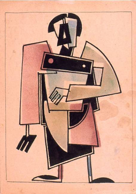 Stehende Figur von Vladimir Yevgrafovich Tatlin, 1920.