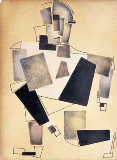 Mann mit Krawatte von Kazimir Sewerinowitsch Malewitsch, c. 1920.