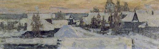 Winterabend von Piotr Ivanovich Petrovicev, 1916.